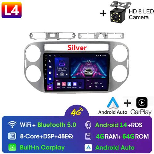 Fortress 9"Car Android 12 For VW Volkswagen Tiguan 1 NF 2006-2016 2Din Car Radio Multimedia Video Player GPS Stereo Navi CarPlay