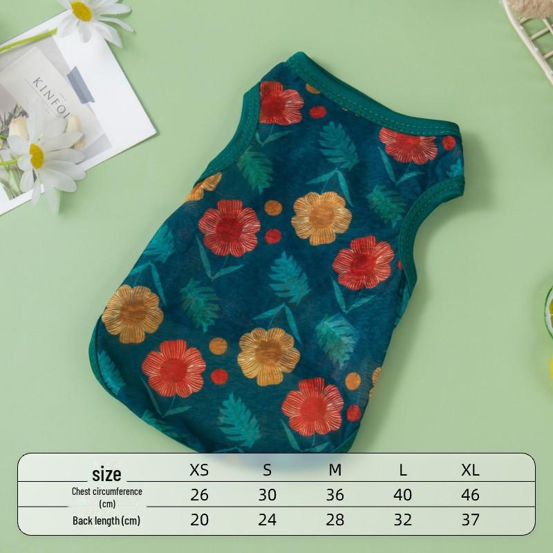 Pet Summer Vest: Lightweight Sun Protection Shirt for Small Dogs and Cats, Perfect for Spring and Summer Wear.