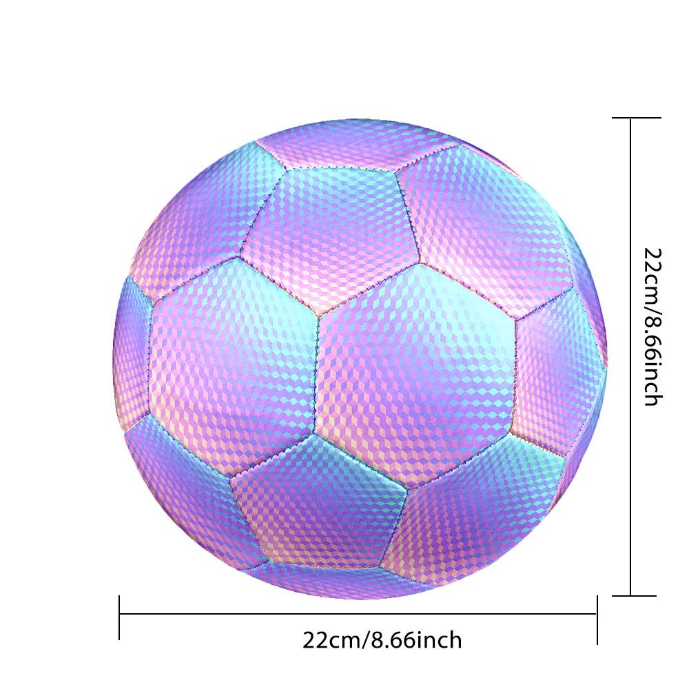 1pc Holographic Size 5 Soccer Ball Professional Lightweight Durable Match Training Football Indoor &Outdoor Sports BallTraining Ball y11