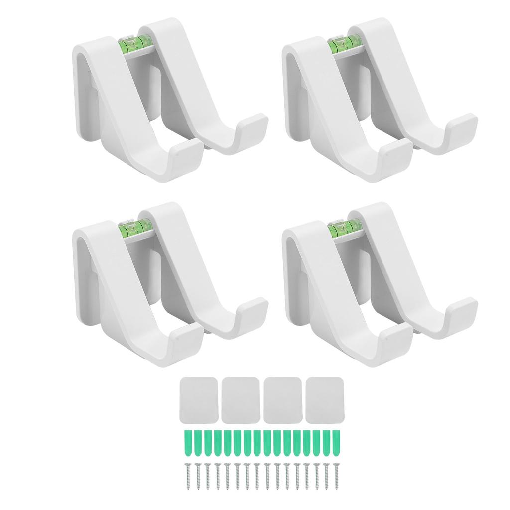 4Pcs Video Game Controller Wall Mount Holder Universal Non Punching Storage Rack for Elite Series S White