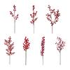 Artificial Red Berry Pick Christmas Holly Berries Stem Faux Plants Foam Berries Branch Xmas Holiday Wedding Party Home Decoration