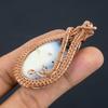 Dendrite Opal 999 Copper Wire Wrapped Pendant, Handmade Gemstone Jewelry Pendant Gift For Birthday