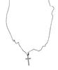 Sk8Er Rock Cubic Cross Thin Chain Necklace ((Striel))