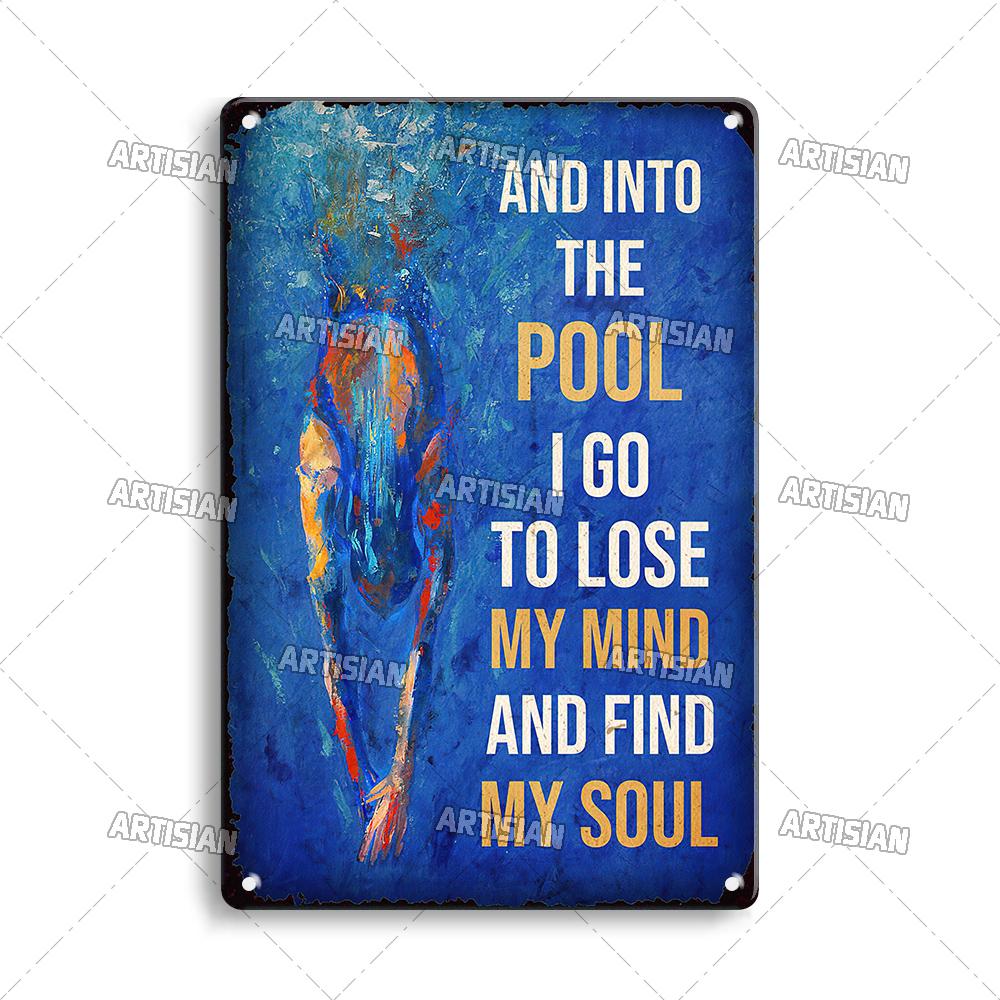 Artisian Sport Metal Sign Swimming Tin Poster Diving Decorative Plate Wall Decor Garage Bar Pub Club Hotel Cafe Kitchen Home
