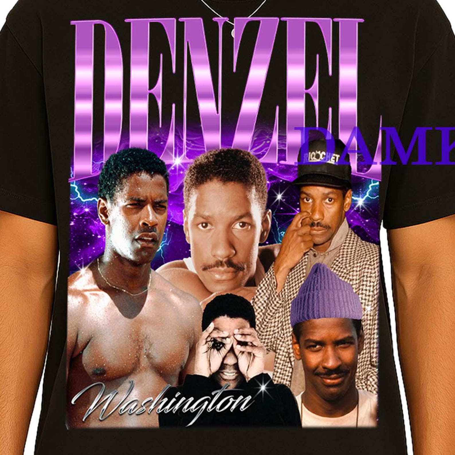 Denzel Washington Retro Unisex T-shirt, Denzel Washington T-shirt, Denzel Washington Fan Gifts For Her or Him, Denzel Washington Tee 2XL