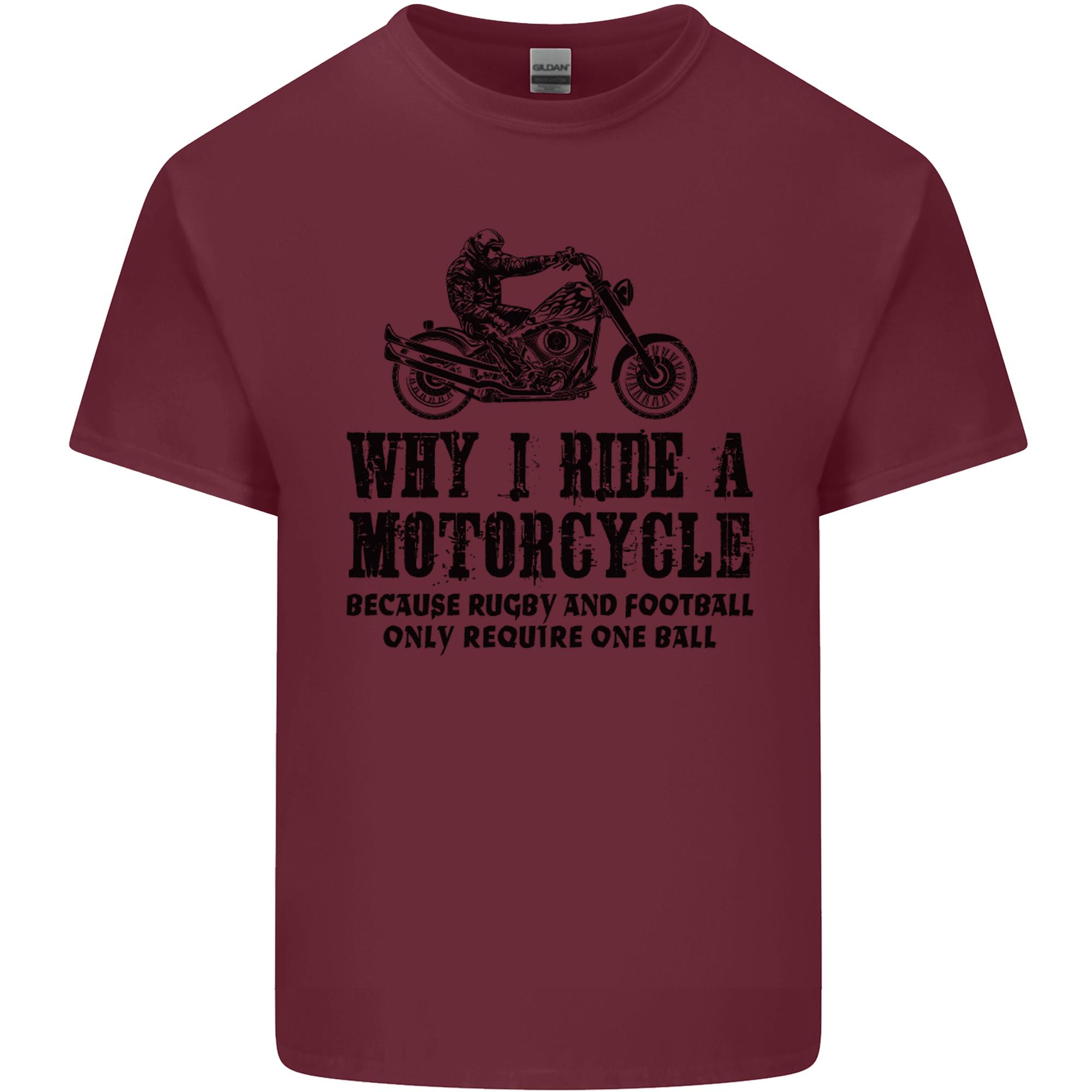 Why I Ride a Motorcycle Biker Funny Bike Unisexs Light Cotton TShirt S