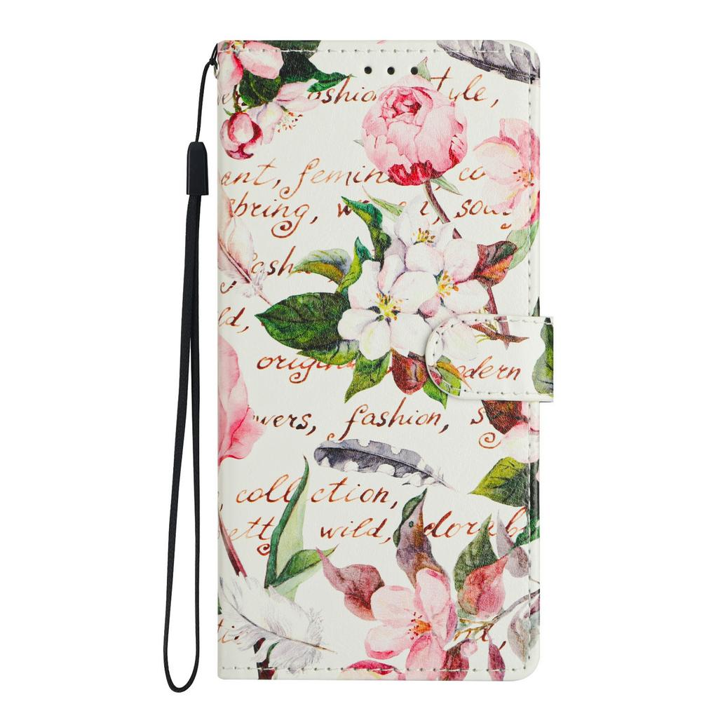 For Motorola Moto G86 5G Case Pattern Printing Wallet Stand Flip Leather Phone Cover with Strap