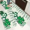 1Pcs Anti Fatigue Kitchen Rugs, Shamrock Print Waterproof Non-Slip Thick Cushioned Kitchen Mat Heavy Duty Comfort Standing Mat for Kitchen