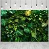 2D flach gedrucktes Partybanner, tropische Pflanzen Wandhintergrundbanner, Partyhintergrundumgebung, Feier Geburtstag