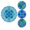 Hanging Wind Spinner 10 Inch with 360 Hook Vibrant Blue Green Purple Metal Art Chime for Garden Patio Balcony Decor All Season Gift