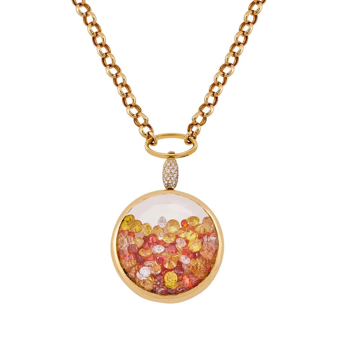 Light Luxury Color Treasure Box Necklace Stainless Steel Electroplated Transparent Box Dopamine Niche Temperament Jewelry