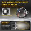 2PCS Devil Eyes LED Headlights Dynamic LED Car Headlight Motorcycle Front Spotlight Angel Eyes Lenses for Car Headlights