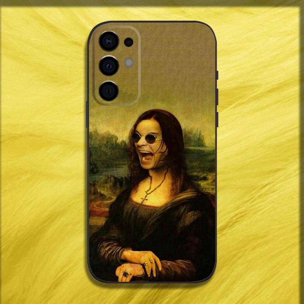 M-Mona Lisa Pat Dog Kunst Handyhülle Für Samsung S24,S21,S22,S23,S30,Ultra,S20,Plus,Fe,Lite,Note,10,9,5G Schwarzes Weiches Cover