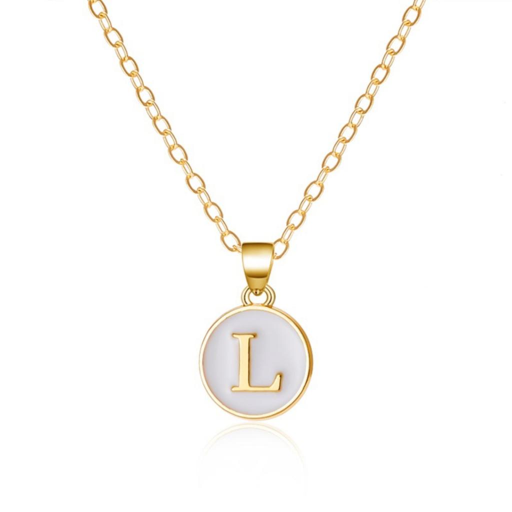 Stainless Steel Necklace With 26 Alphabet Characters