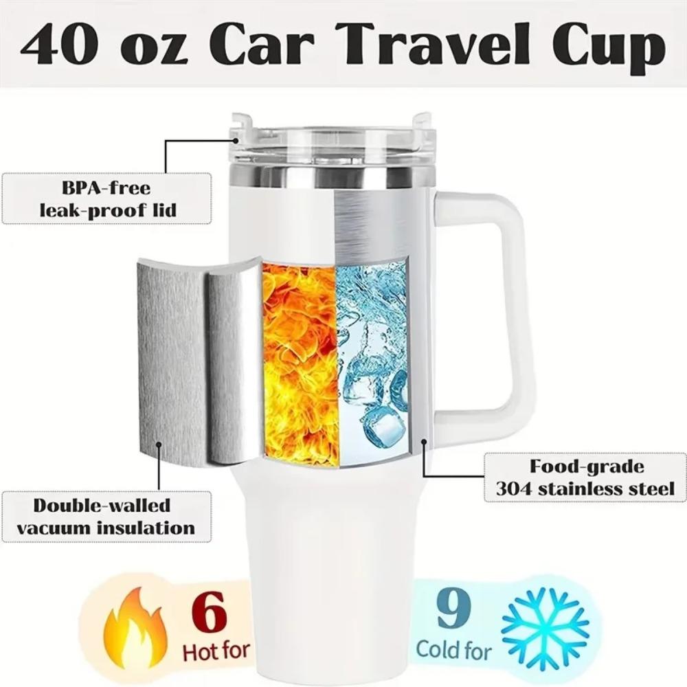 40oz Becher Vakuumisoliert Thermoskanne Kundenspezifischer Reisebecher Edelstahl Wasserflasche Kaffeetassen mit Henkel Outdoor Trinkgeschirr
