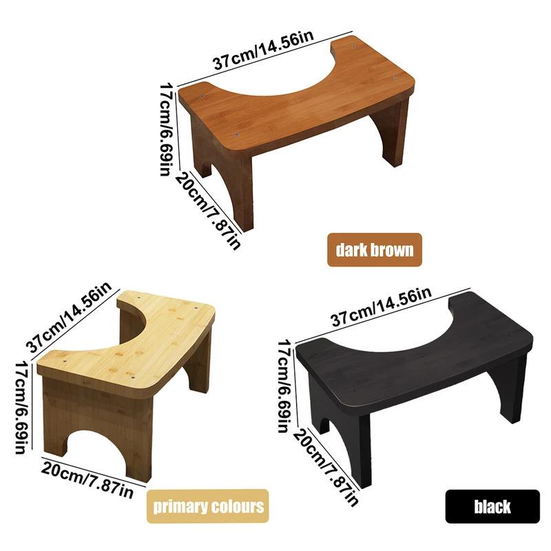 1pc Sturdy Bamboo Squat Toilet, Wide and Stable, Easy To Use and Clean, Portable Design