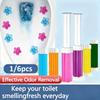 6pcs Toilet Cleaning Gel, Long Lasting Fragrance Deodorizer, Solid Toilet Bowl Cleaner & Air Freshener for Bathroom Restroom