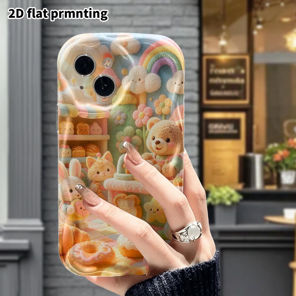 Phone Case: 2D flat, fits iPhone 18, 17, 16, 15, 14, 13, 12Pro protective case, Animal Bakery, perfect Christmas and Halloween holiday gift