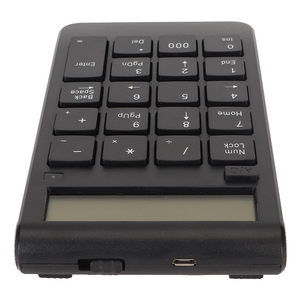 2.4G Numeric Keypad with Screen U Shaped Keys 32.8ft Effective Distance Low Noise USB Number Pad for Laptop PC