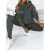 2025 Cross-Border Women Clothes Sports and Leisure Hood Over Fit Hoodie Thread Slim Fit Vest Pencil Pants Three-Piece Suit