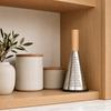 Vertical Cone Cheese Grater, Food Grade Stainless Steel Shredder for Parmesan, Wood Handle Vegetable Fruit Planer