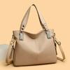 Large-capacity Single-shoulder Bag Middle-aged Fashionable and Elegant Soft Leather Commuting Handbag
