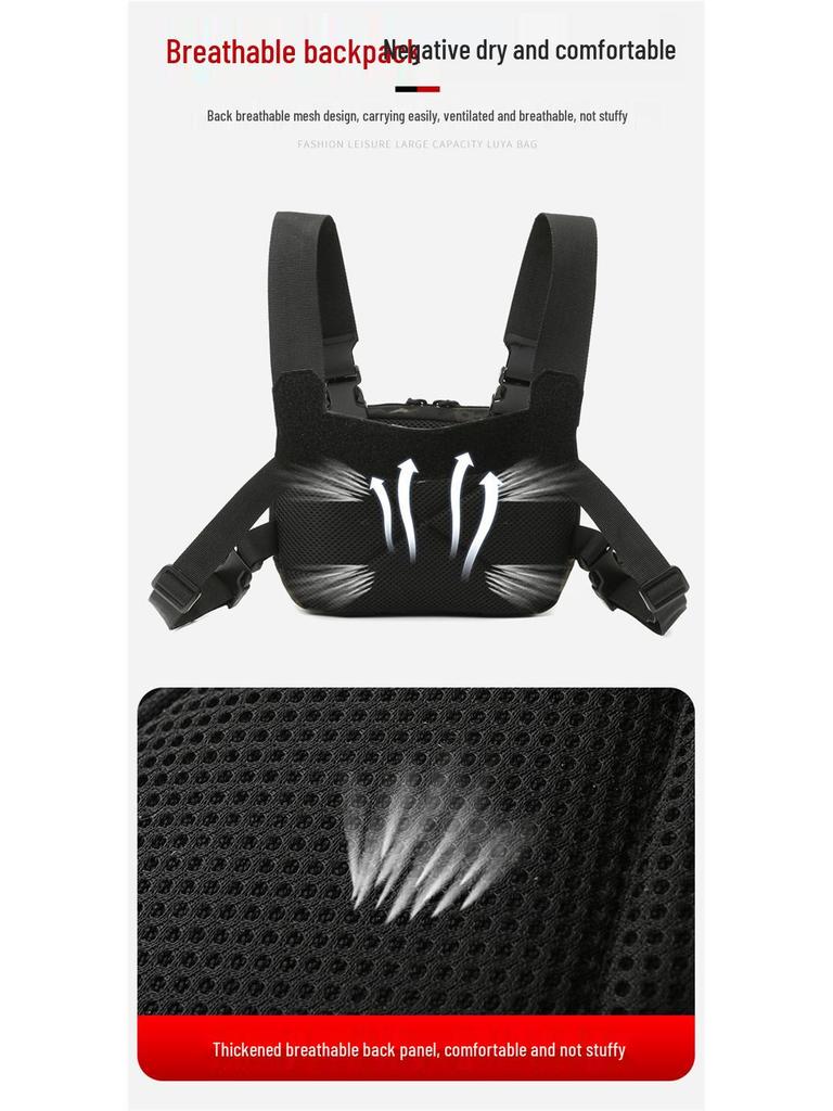 Tactical Chest Pack: Multifunctional Camouflage Vest Bag for Men's Outdoor Sports & Cycling