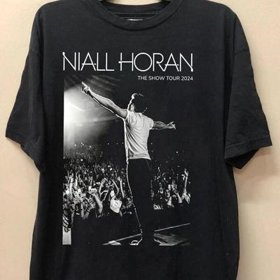 Niall Horan The Show Tour 2024 T-Shirt Top Maglietta Nera