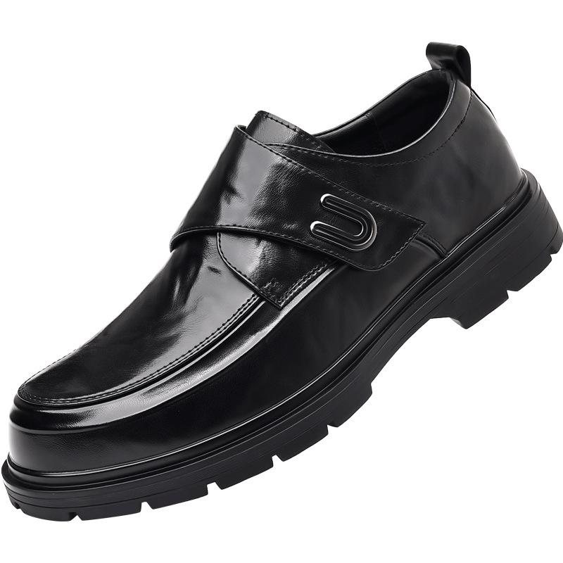 Fashion 2025 Spring Autumn New British Style Business Shoes Man Fashion Casual Platform Shoes Male Solid Color Cow Leather Shoe Man