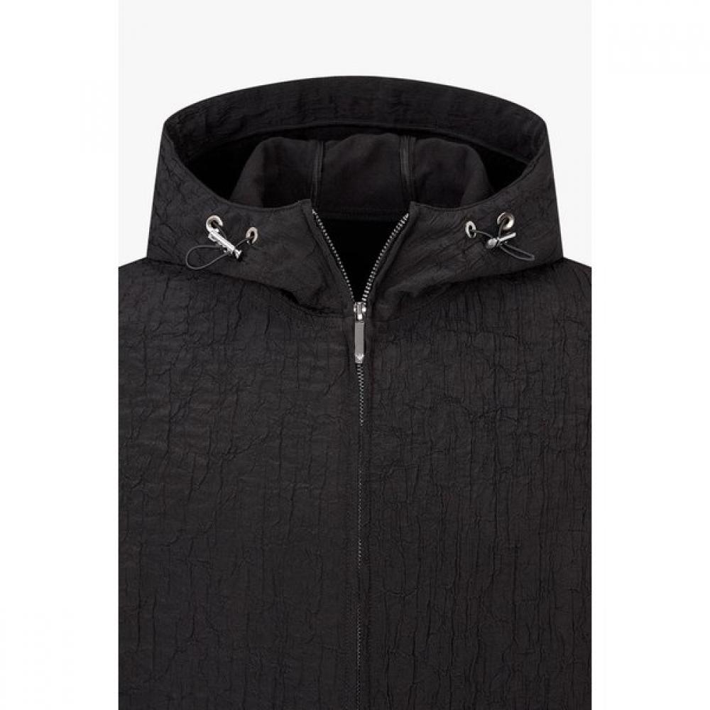 Emporio Armani Men S Hooded Jacket Crinkle Detail  A515110016 