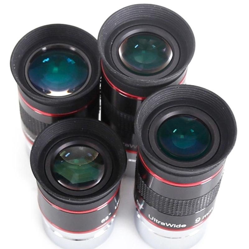 Telescope Eyepiece 1.25In 6mm/9mm/15mm/20mm UltraWideAngle 68° Astronomical Monocular Eyepiece for Planet Observation