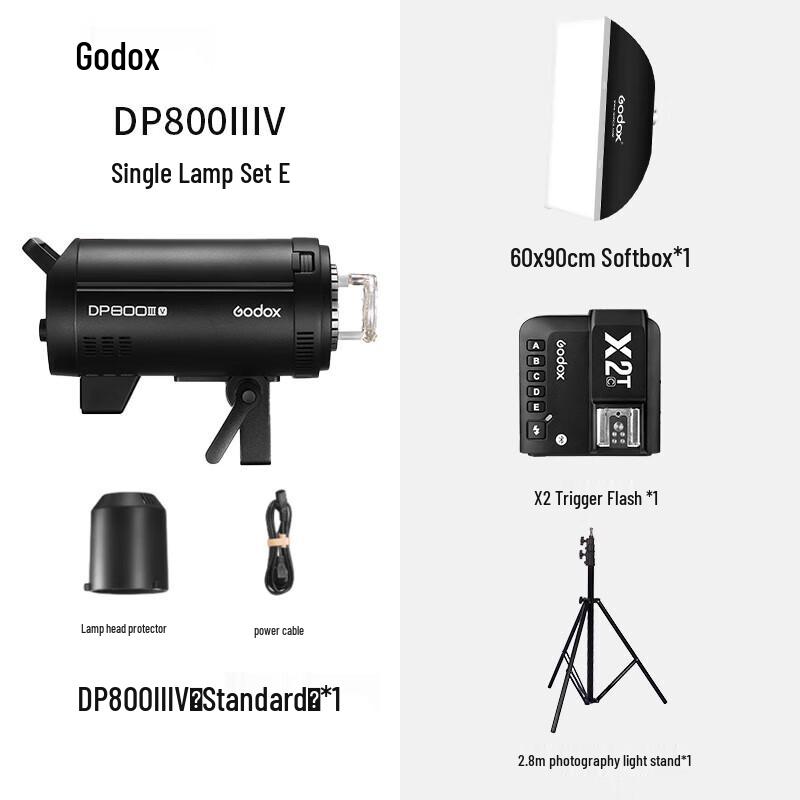 Godox DPIIIV-800W Studio Flash Kit with Softbox