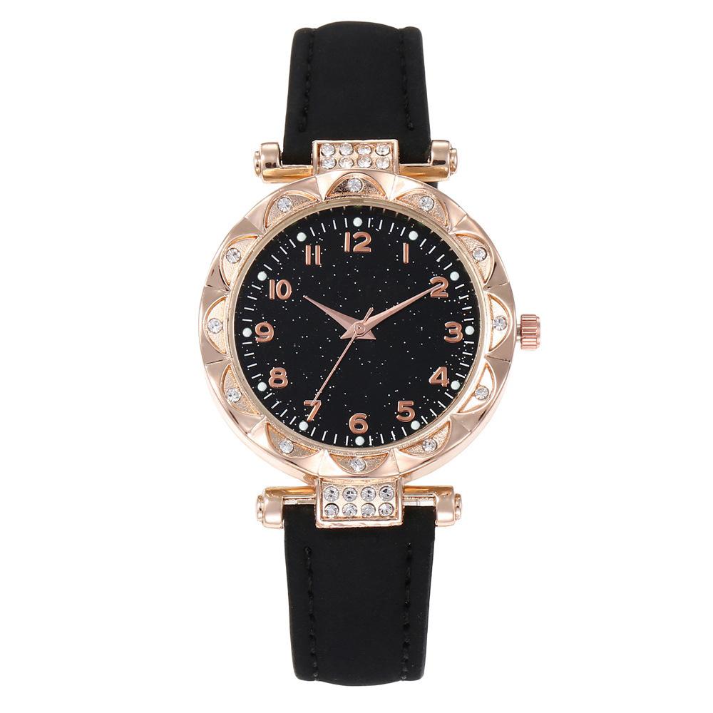 Fashion Casual Ladies Quartz Watch Deluxe Rhinestone Flower Disc Watch Peach Heart Bracelet