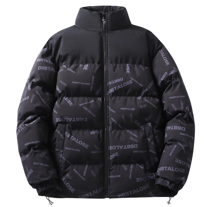 

Stand-up Collar Cotton-padded Jacket for Men s New Thickened Warm Cotton-padded Jacket In Winter M