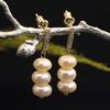 Natural Strong Light Freshwater Pearl Stud Earrings Slightly Inlaid with Rhinestones 925 Silver Needle Earrings Elegant Versatile Earrings Classic Wo