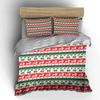 Christmas Reindeer Pattern Set Bedding Duvet Cover Set Duvet Cover Pillowcases  (1*Duvet Cover 2*Pillowcases, Without Duvet Insert)
