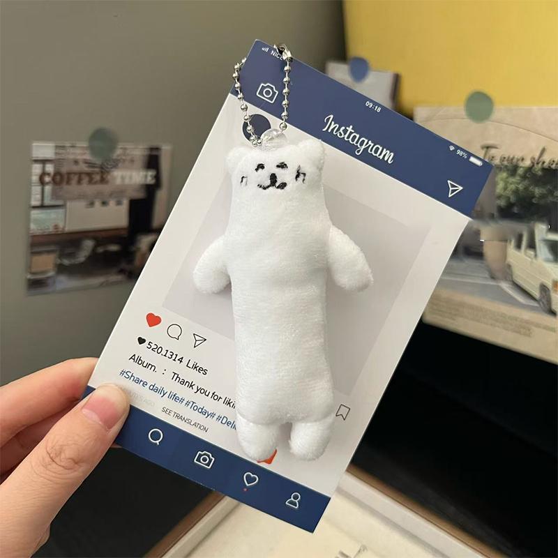 Cute Cartoon Plush Doll Keychain  Plush Toy Keychain Pendant Creative Kawaii Backpack Decoration Accessories Gifts