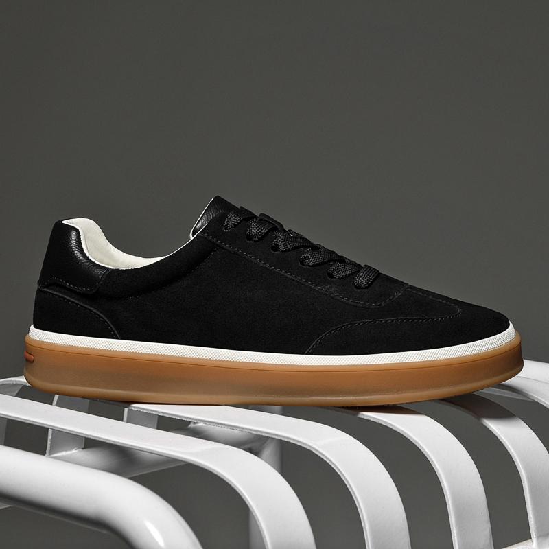 Fashion Classic Retro Style Cow Suede Men's Casual Board Shoes Brand Comfort Travel Commuting Shoes Quality Sole Anti Slip Sports Shoes