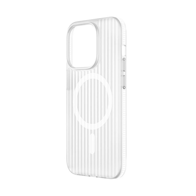 Suitable for IPhone16 Corrugated Magnetic Phone Case with Matte 15 Anti-slip Stripes and Apple 14pro Anti-drop Protective Case