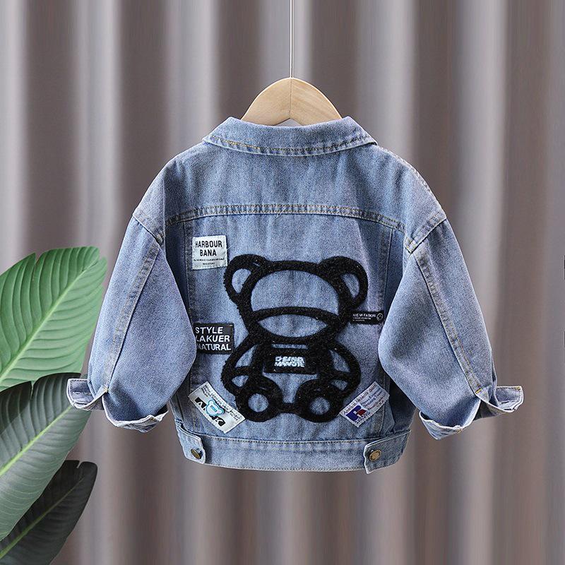 1077 Spring & Autumn 2025 Trendy Street Style Denim Jacket for Big Boys
