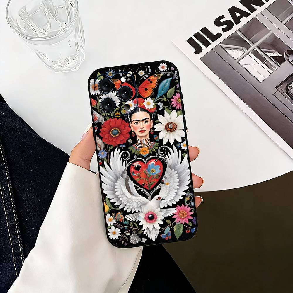 Μόδα F-fridaS Kahlo-Θήκη Κινητού PC Σιλικόνη Μαλακή Για IPhone 17 16 15 14 13 12 11 X XR Plus Pro Max Plus