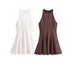 Spring 2025 Women's European & American Style Slim Halter Neck Swing Dress