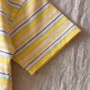 Kids Short Sleeve Striped T-Shirt with Smiley Face Embroidery for Boys and Girls