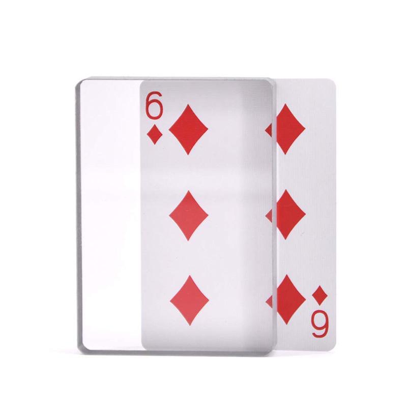 Top Clear Crystal Ice Block Glass Omni Deck Playing Cards Close-Up Magic Tricks Acrylic Entertainmen