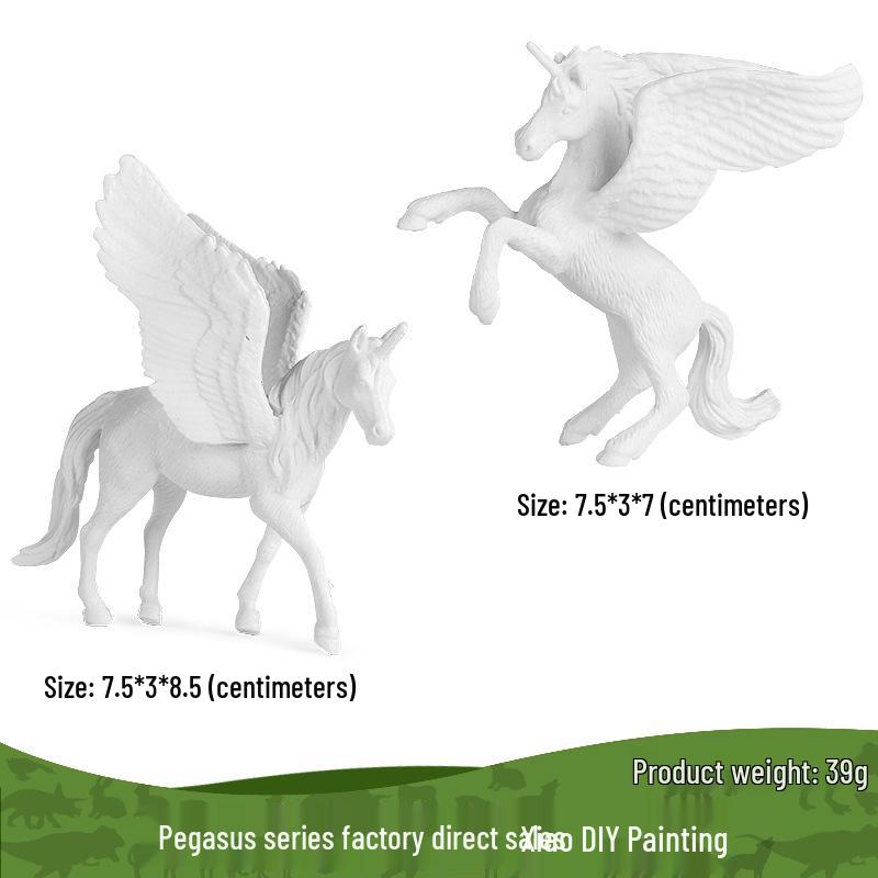 European Mythical Pegasus Unicorn Toy Model: Elf, Mythical Creature, Magic Beast 