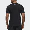 adidas T Shirts Men's Black Crew Neck Moderate Straight Fit GH4419
