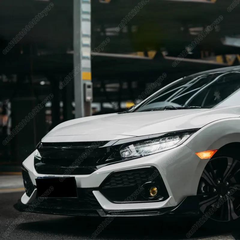 For Honda Civic Hatchback 2016 2017 2018 2019 2020 2021 Front Bumper Spoiler Splitter Front Shovel Guard Body Modification Kit