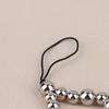 1Pc Silver Color Heart Phone Charms Plastic Love Beaded Rope For Phone Women Men Short Cell Phone Lanyard Keychains