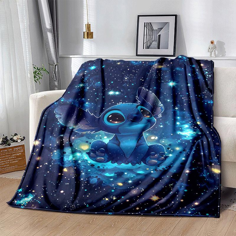 1pc Stitch Printing Blanket - Soft, All-Season Throw for Living Room, Bedroom,Travel