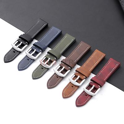 20mm 22mm Vintage Cowhide Watchband for Omega Strap for Seiko PU Belt Wristband Waterproof Sport Men's Bracelet for Smartwatch